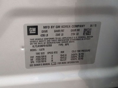 2015 Chevrolet Trax 1LS