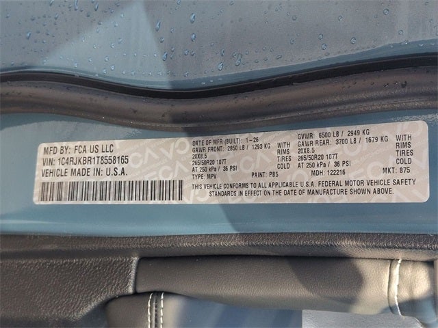 2026 Jeep Grand Cherokee GRAND CHEROKEE L LIMITED RESERVE 4X4