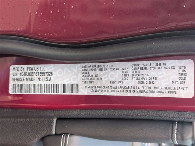 2026 Jeep Grand Cherokee GRAND CHEROKEE L LIMITED RESERVE 4X4