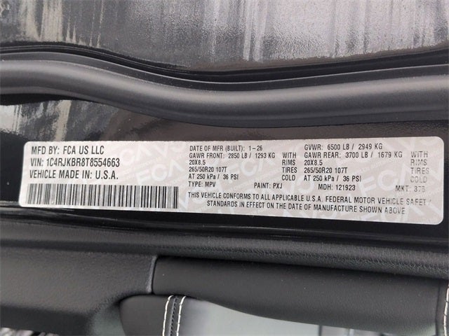 2026 Jeep Grand Cherokee GRAND CHEROKEE L LIMITED RESERVE 4X4