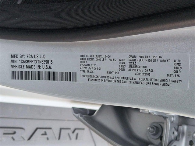 2026 RAM Ram 1500 RAM 1500 BIG HORN CREW CAB 4X4 5'7' BOX