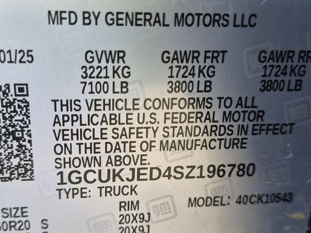 2025 Chevrolet Silverado 1500 4WD Crew Cab Short Bed High Country