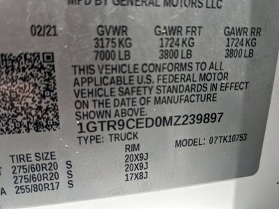 2021 GMC Sierra 1500 4WD Double Cab Standard Box Elevation