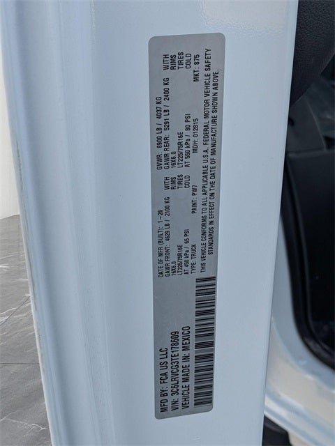 2026 RAM Ram ProMaster RAM PROMASTER 2500 TRADESMAN CARGO VAN HIGH ROOF 136' WB