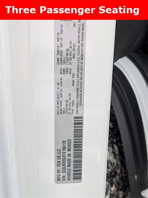 2026 RAM Ram ProMaster RAM PROMASTER 2500 TRADESMAN CARGO VAN HIGH ROOF 159' WB