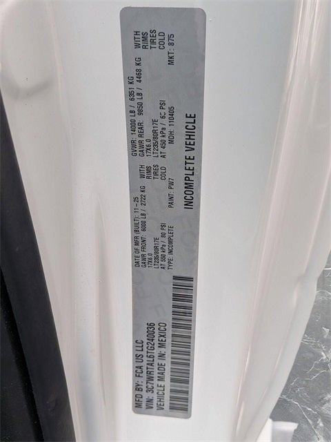 2026 RAM Ram 3500 Chassis Cab RAM 3500 TRADESMAN CHASSIS REGULAR CAB 4X4 60' CA