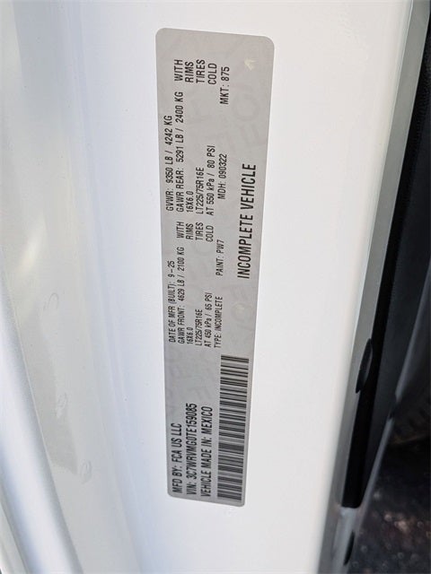 2026 RAM Ram ProMaster RAM PROMASTER 3500 TRADESMAN CUTAWAY 159' WB EXT / 104' CA