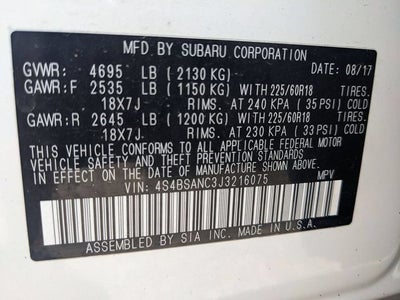 2018 Subaru Outback 2.5i Limited