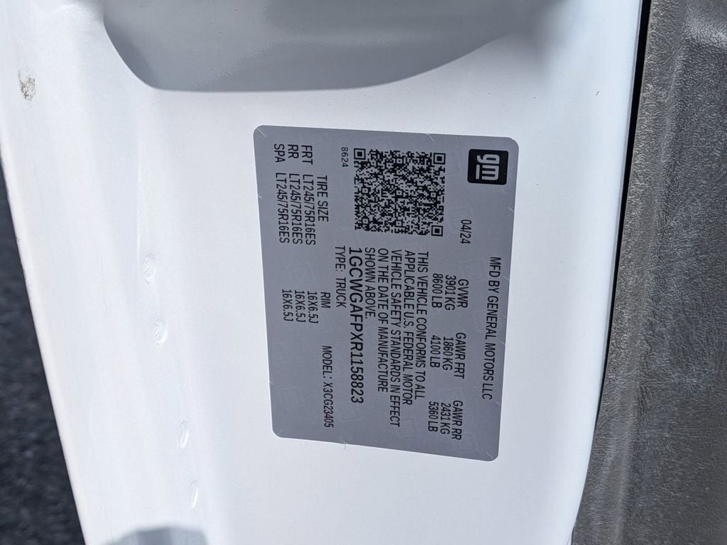 2024 GMC Savana Cargo RWD 2500 Regular Wheelbase Work Van