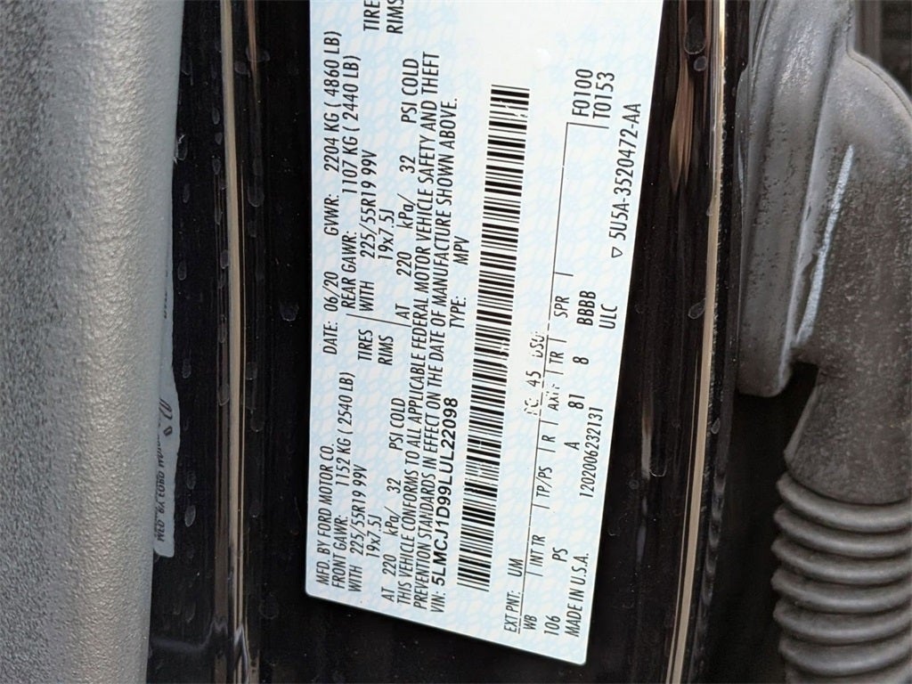 2020 Lincoln Corsair Standard