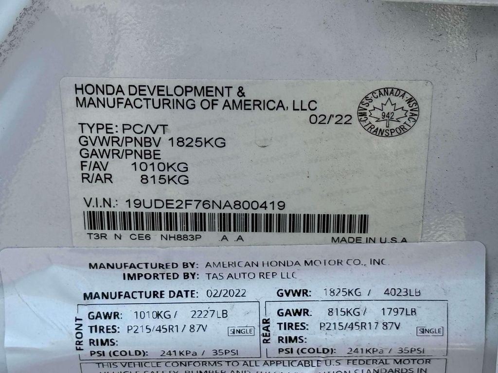 2022 Acura ILX Premium Package
