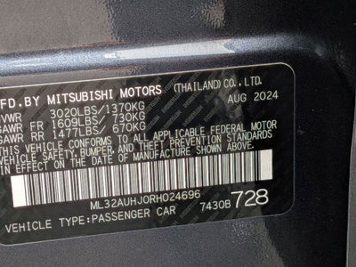 2024 Mitsubishi Mirage ES