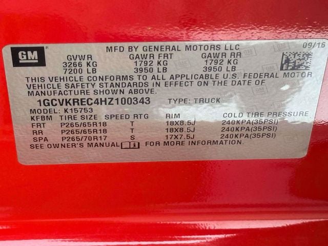 2017 Chevrolet Silverado 1500 LT LT2