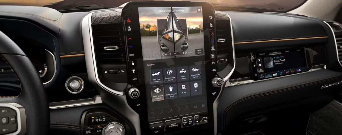 Black dash in a 2027 Ram 1500.